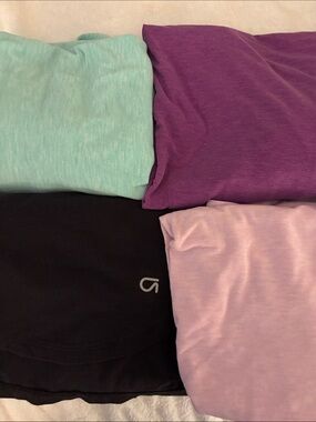 Bundle of GAP Athletic Tops in Mint, Purple, Black & Pink